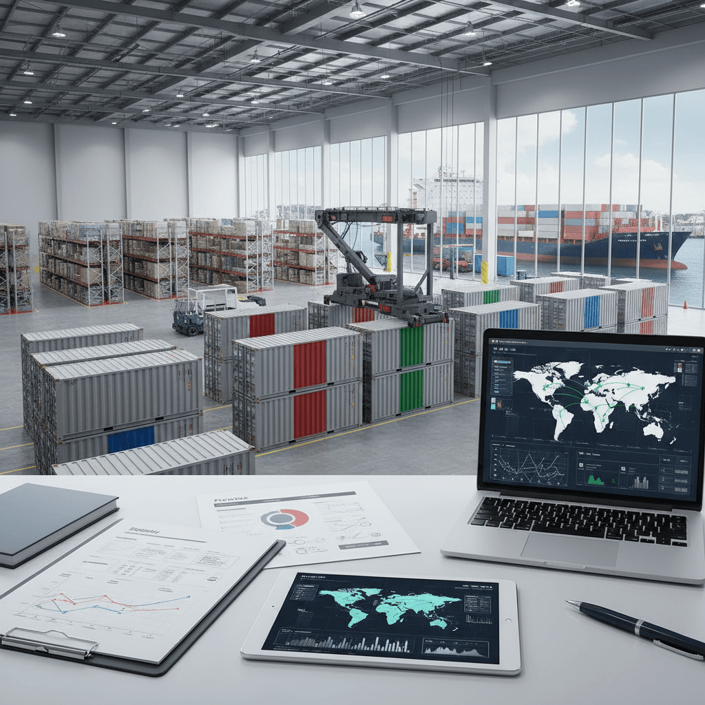 Supply chain management and logistics operations with modern infrastructure development